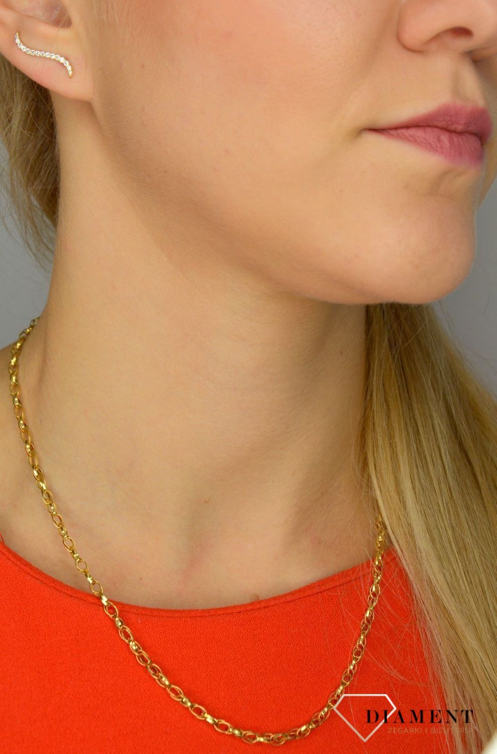 Złoty łańcuszek 585 o szerokości 3,5 mm DIA-LAN-1251-585 3,5mm.jpg